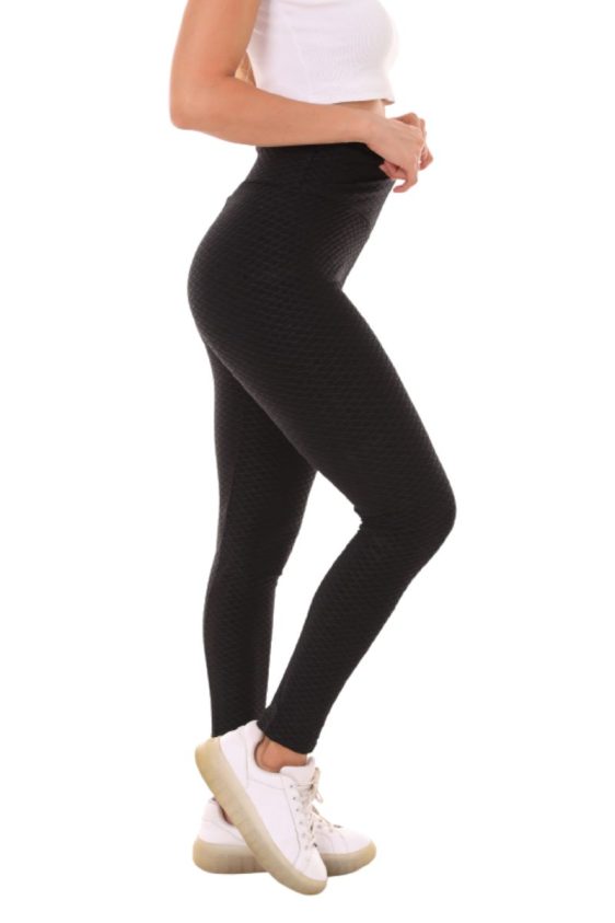 Solid Color 3 Inch Crossover High Waisted Butt Lifting TikTok Leggings