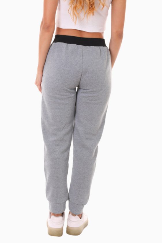 Solid Color Fleece Lined Joggers with Side Pockets