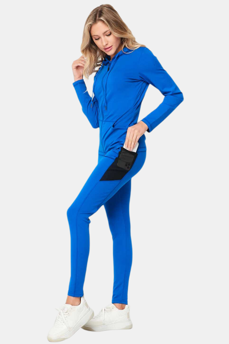 Activewear 3 Pcs Set with Sports Bra Zip Up Hoodie Leggings - Its All  Leggings