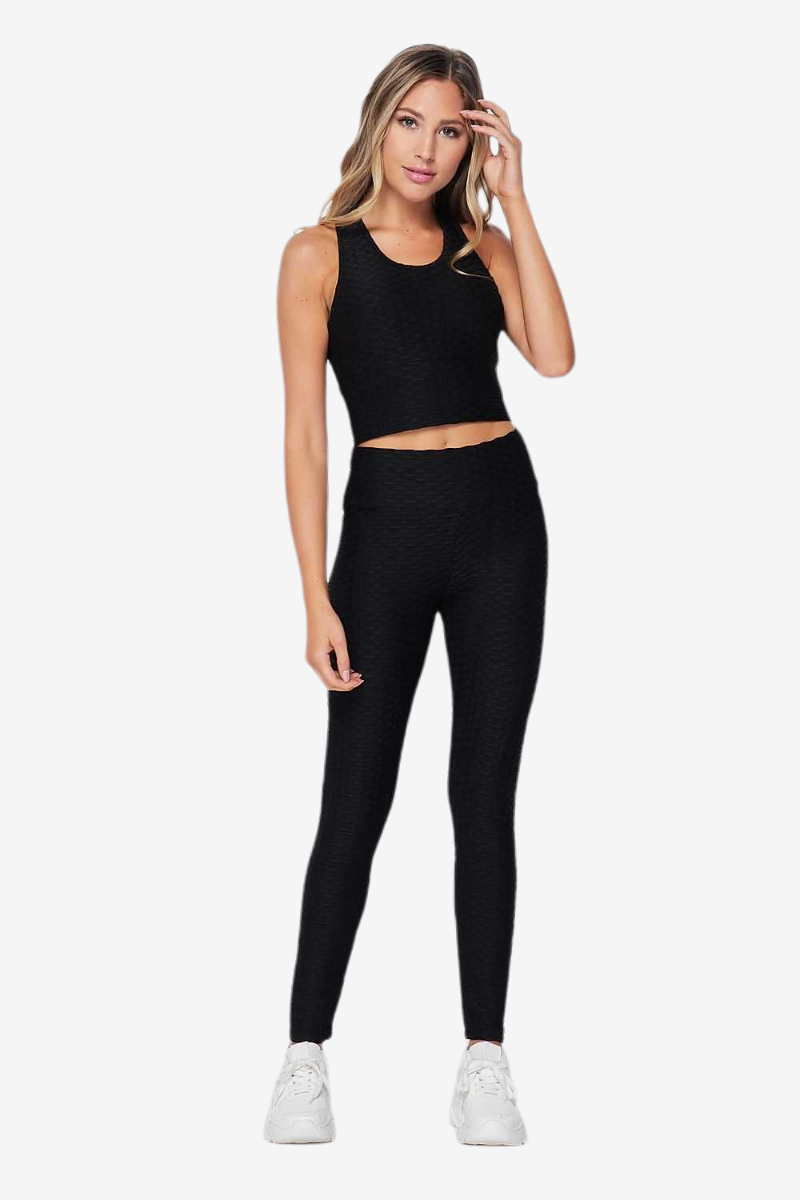 3 pc tiktok legging set crop top – Bela Moda Fitness