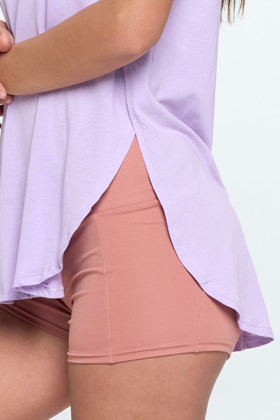 High Waisted Solid Color Mini Shorts with Pocket
