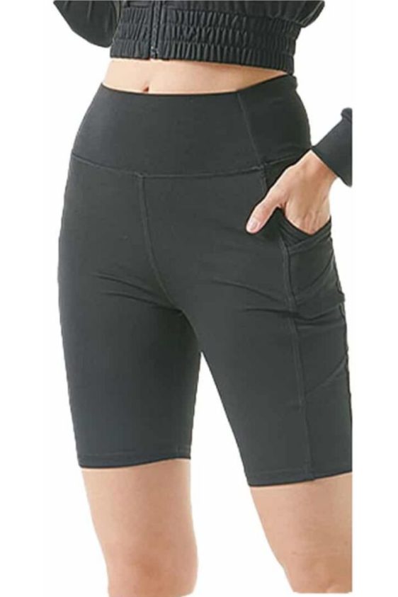 Highwaisted Biker Shorts with Pocket